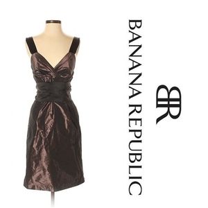 Banana Republic Empire Waist Mauve Taffeta Cocktail Dress- Sz. 2